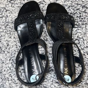 AK Anne Klein Black color sandels for women